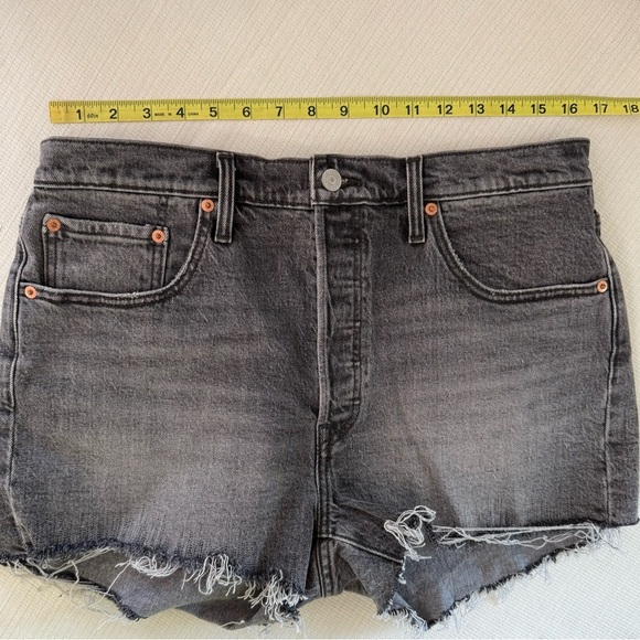 Levi's Light Button Fly 501 Denim Cutoff Shorts - Picture 7 of 8
